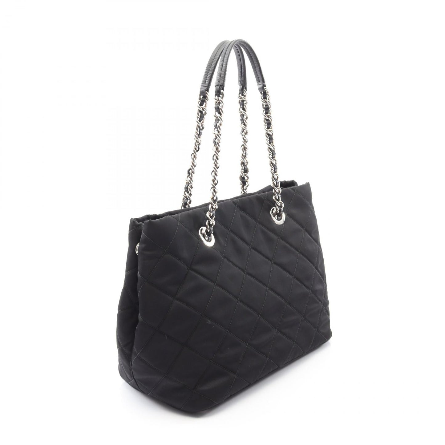 Prada Tessuto Impuntu 2Way Tote Bag Leather Nylon Saffiano
