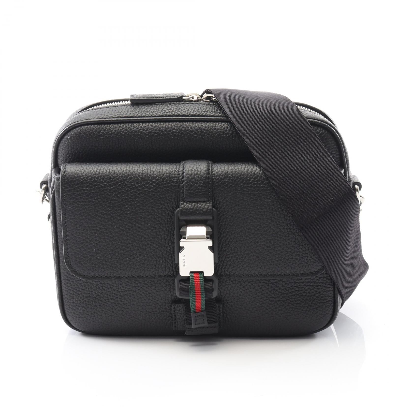 Gucci Web Stripe Shoulder Bag Leather