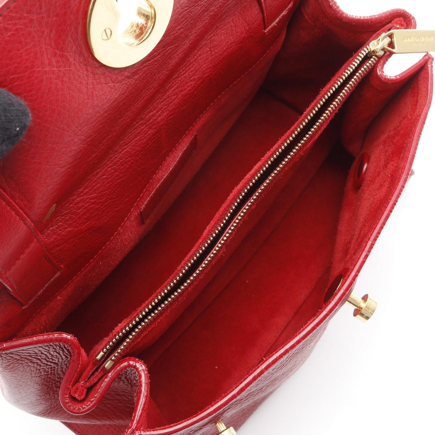 YSL Saint Laurent Paris Two Handbag Leather Travel Bag