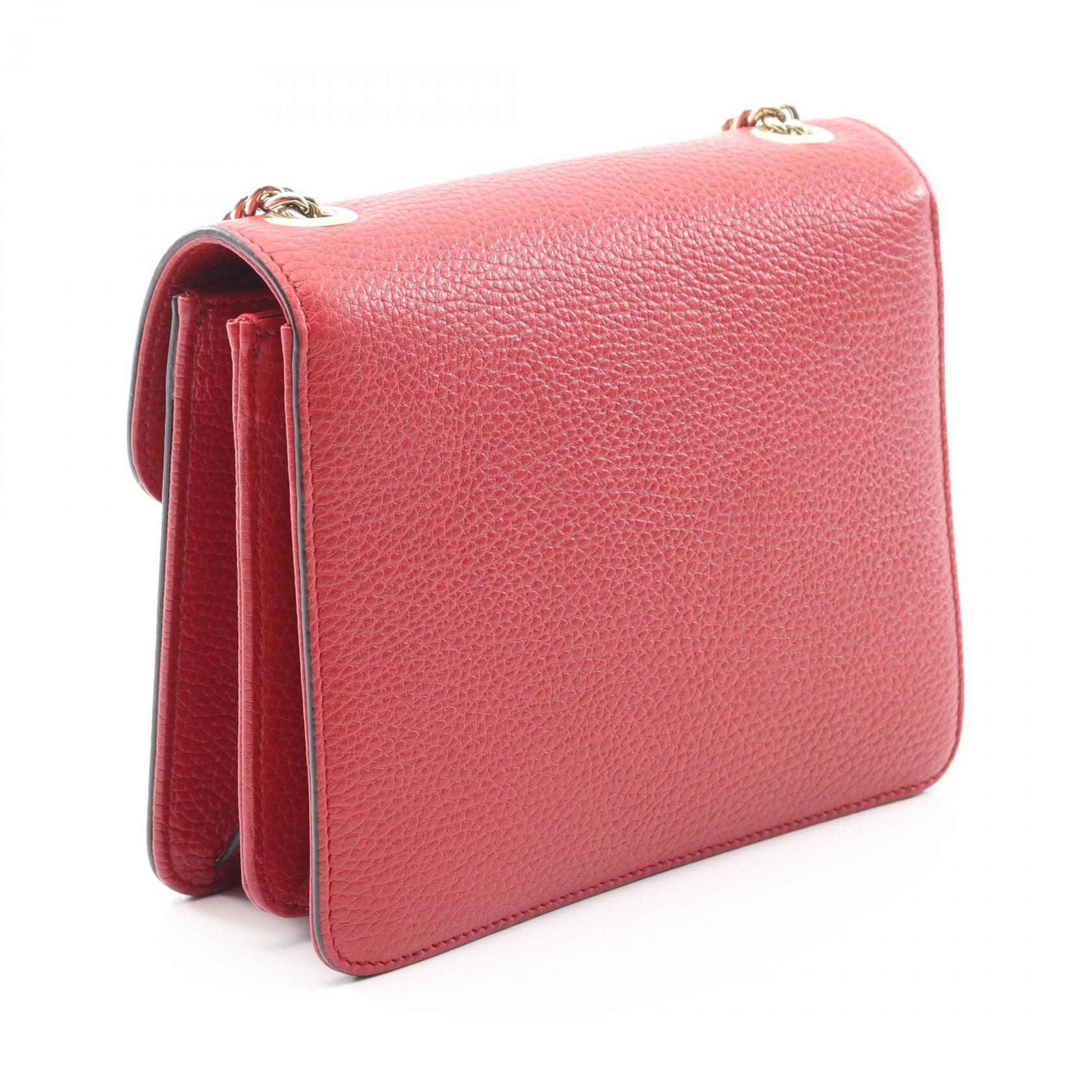 Gucci Interlocking Shoulder Bag Leather Bag 1