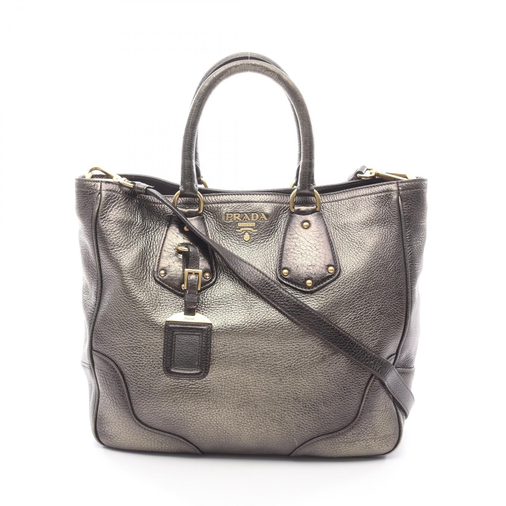 Prada Prada Bn1346 Leather Handbag Travel Bag