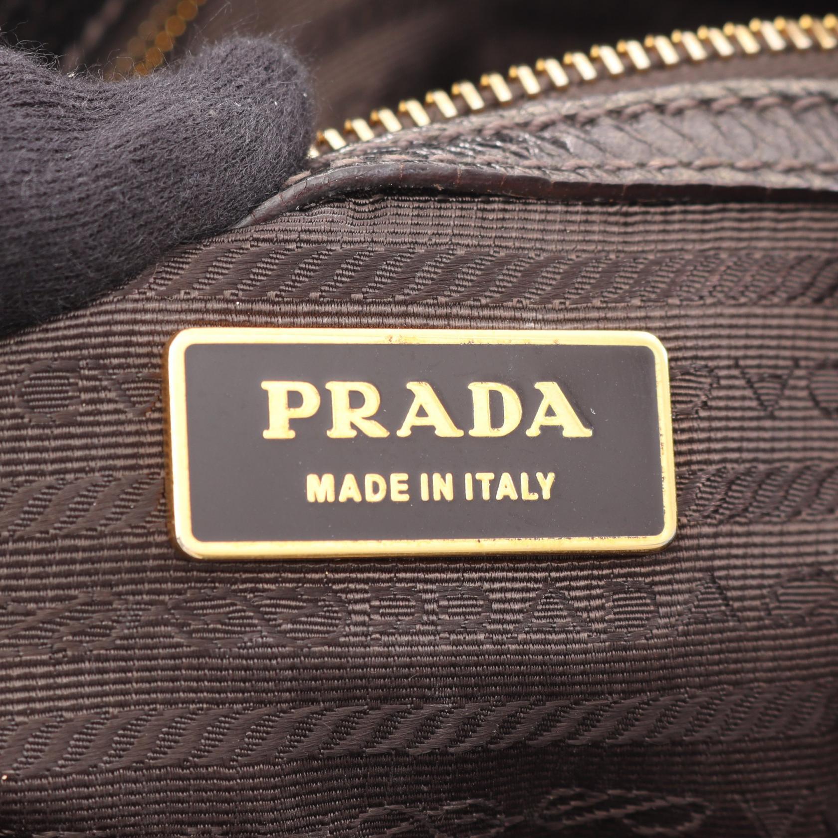 Prada Prada Bn1346 Leather Handbag Travel Bag