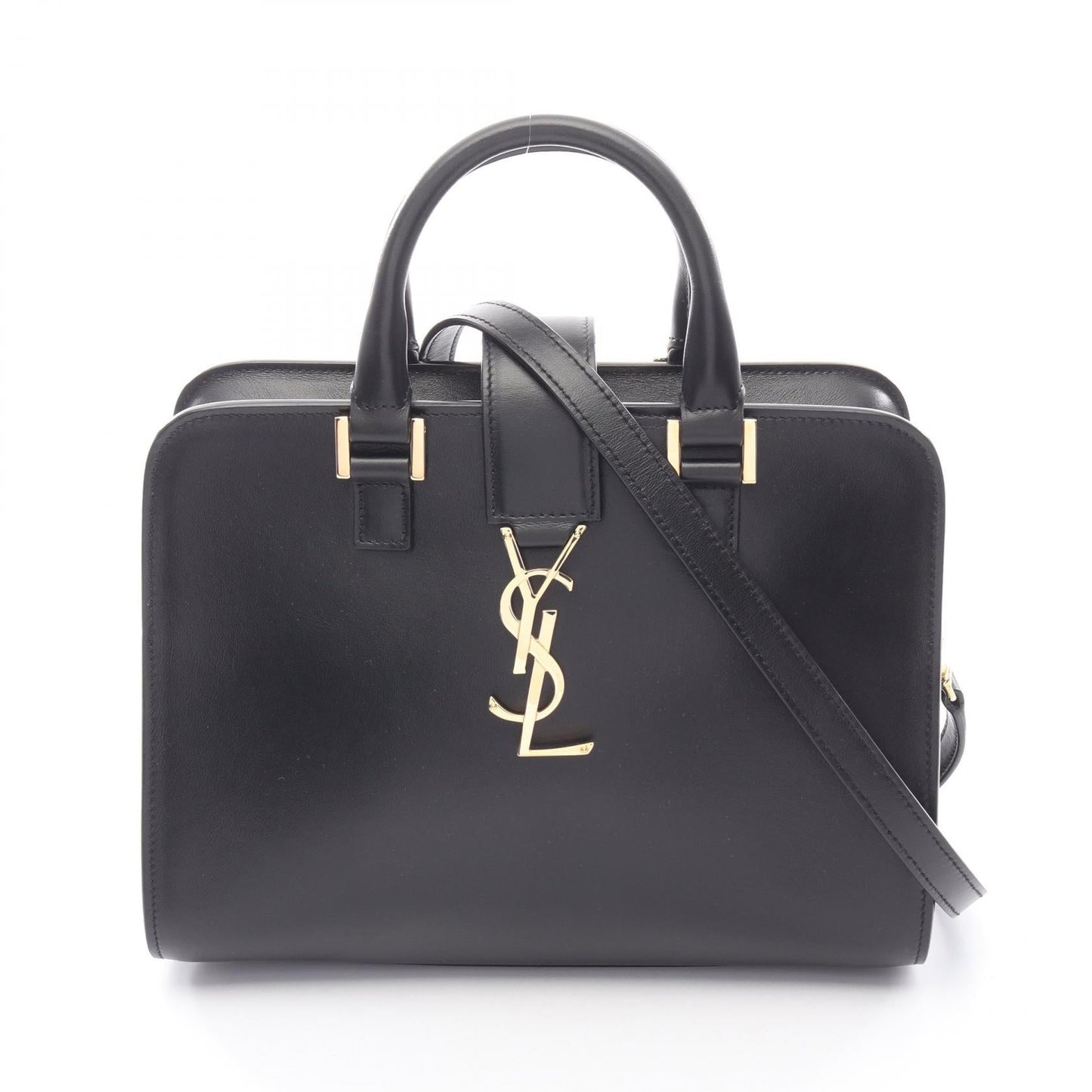 YSL Saint Laurent 2Way Bag Leather Monogram Travel Bag