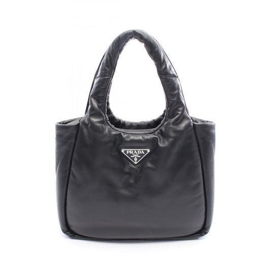 Prada Triangle Handbag Leather Logo Travel Bag