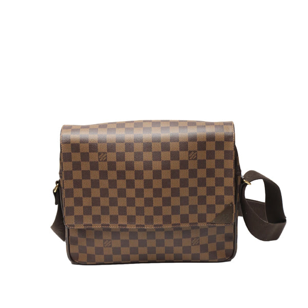 Louis Vuitton N41149 Damier Shelton MM Canvas Brown Crossbody Bag