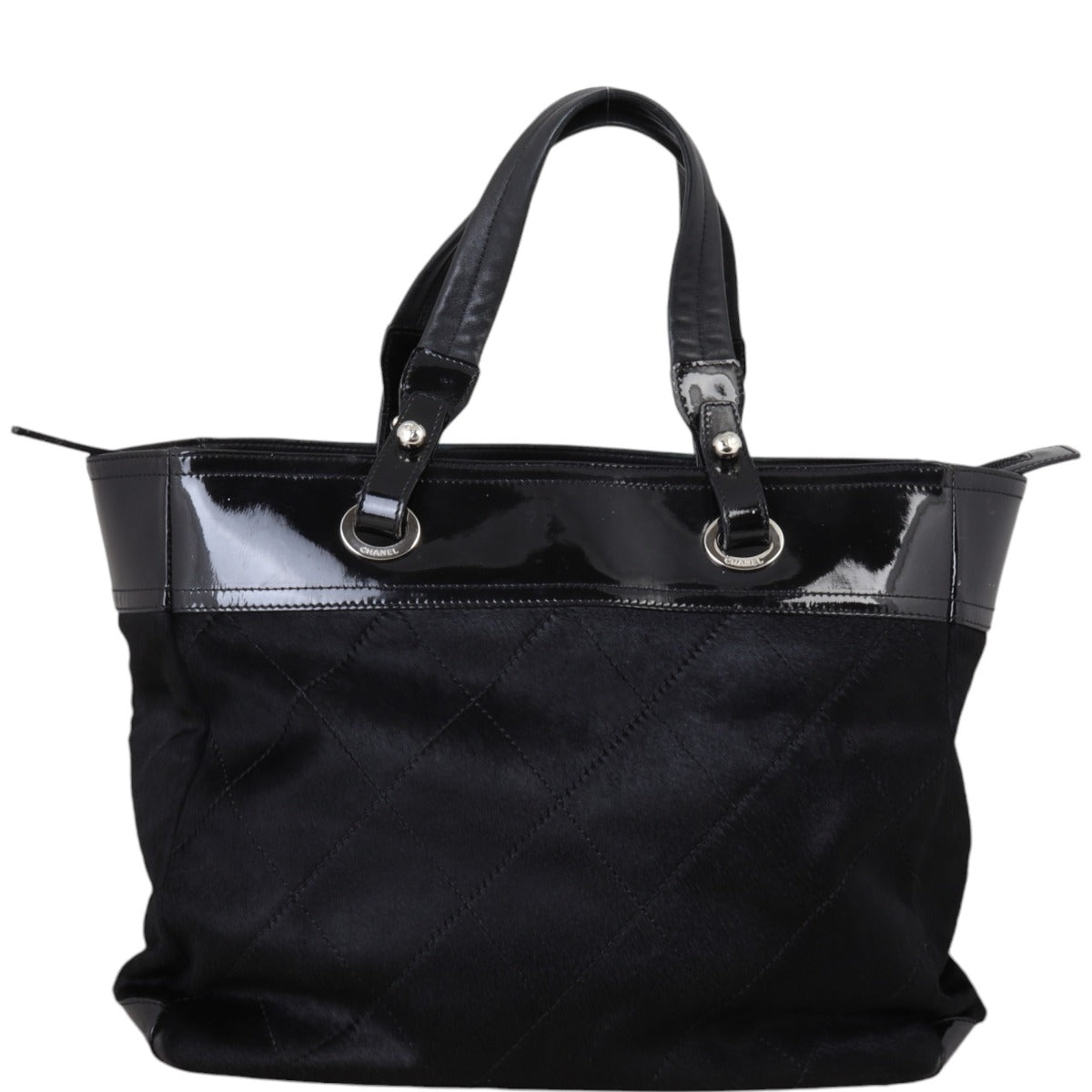 Chanel Ponyhair Paris-Biarritz Tote Quilted Black Tote Bag