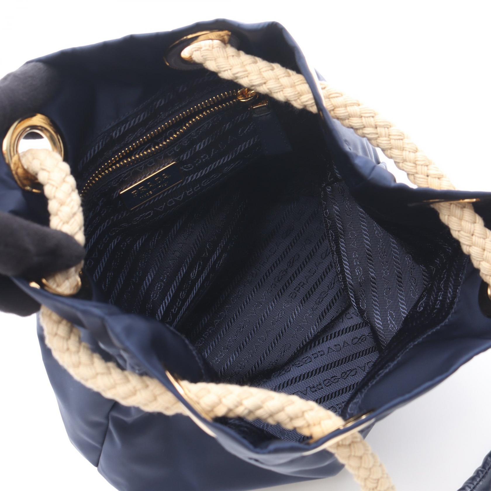 Prada Re Tessuto Rope Bag Shoulder Bag Nylon Bucket