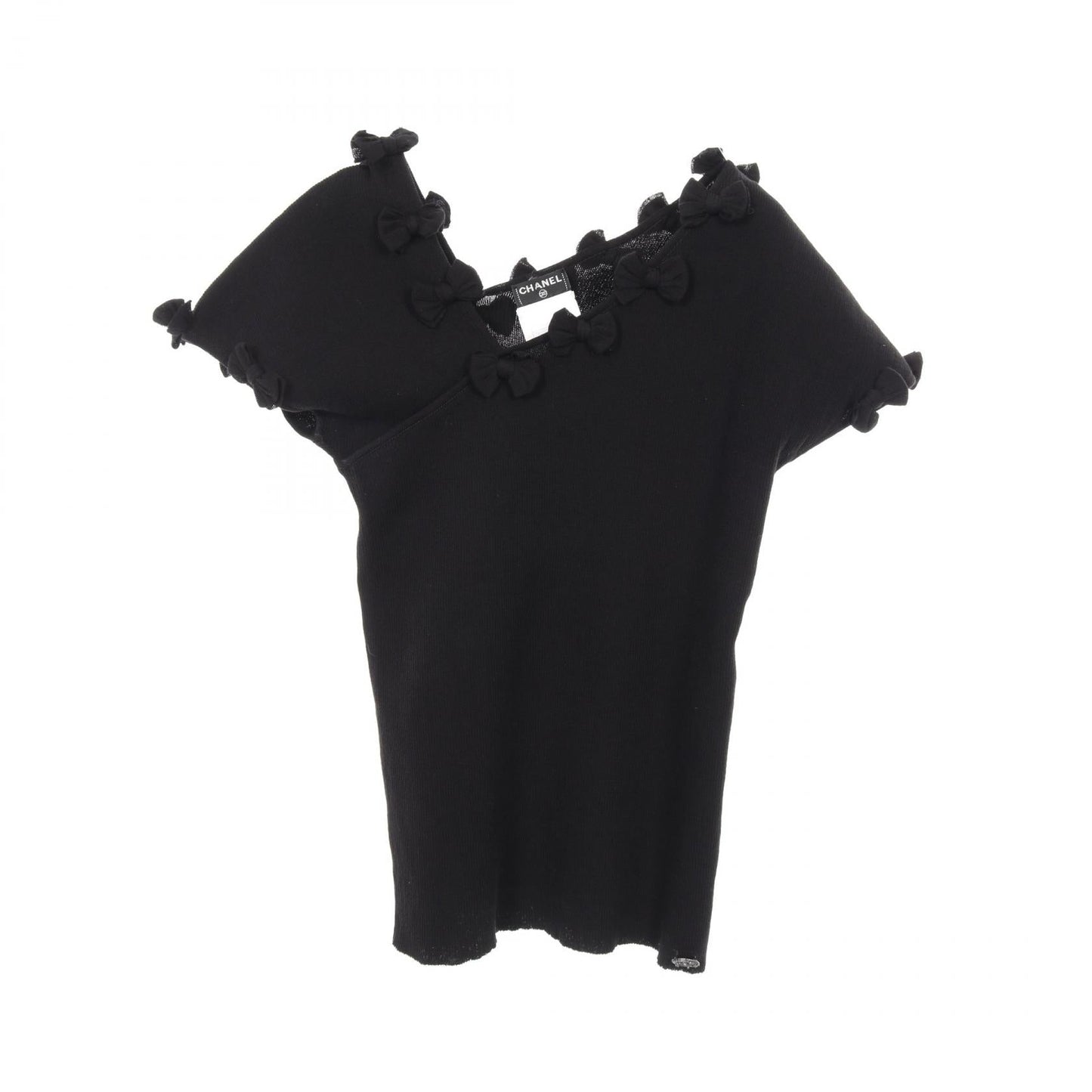 Chanel Ribbon Motif Cotton Rayon Top Bag
