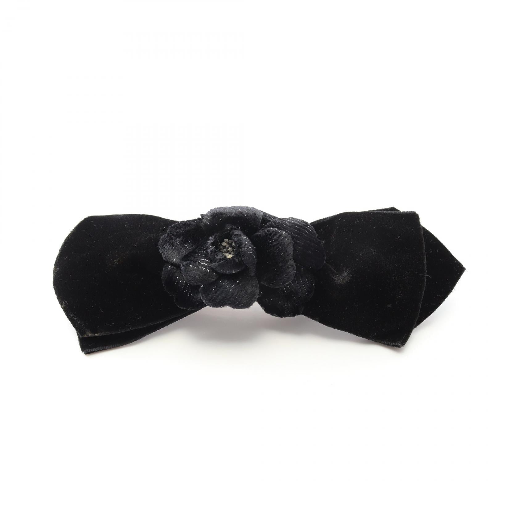 Chanel Camelia Velour Barrette
