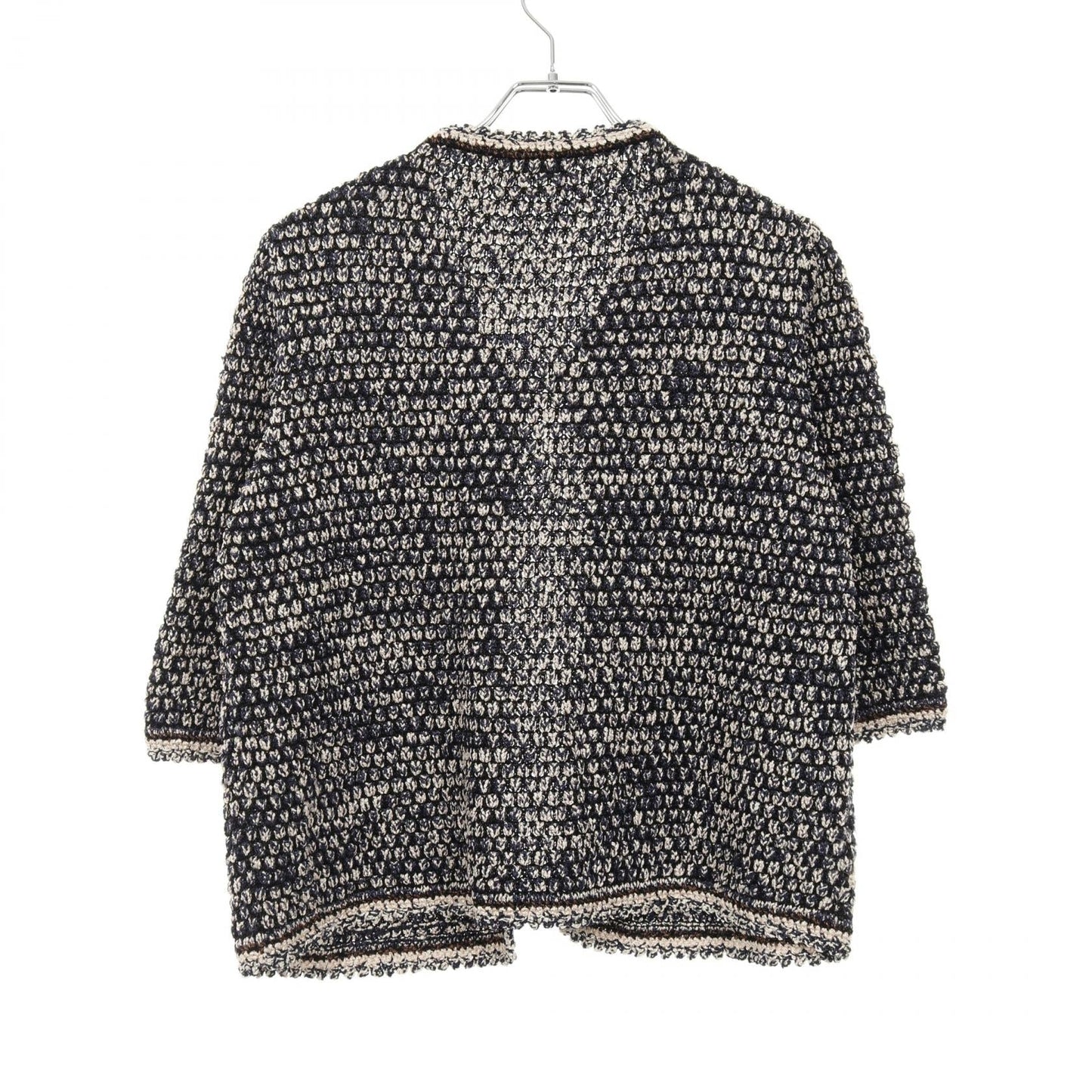 Chanel Coco Mark Chain Knit Cardigan Rayon Nylon Top