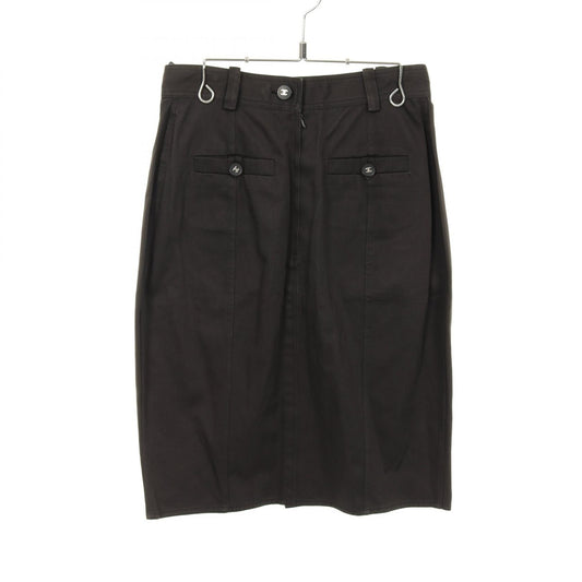 Chanel Coco Mark Button Cotton Skirt