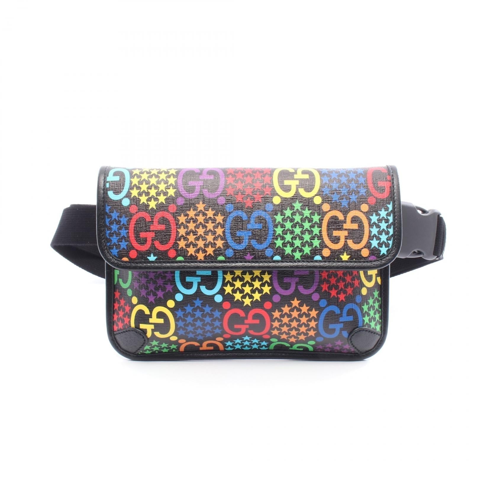 Gucci Psychedelic Pvc Coated Waist Bag Canvas Travel Bag