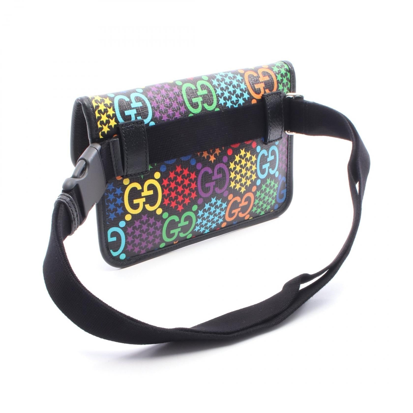 Gucci Psychedelic Pvc Coated Waist Bag Canvas Travel Bag