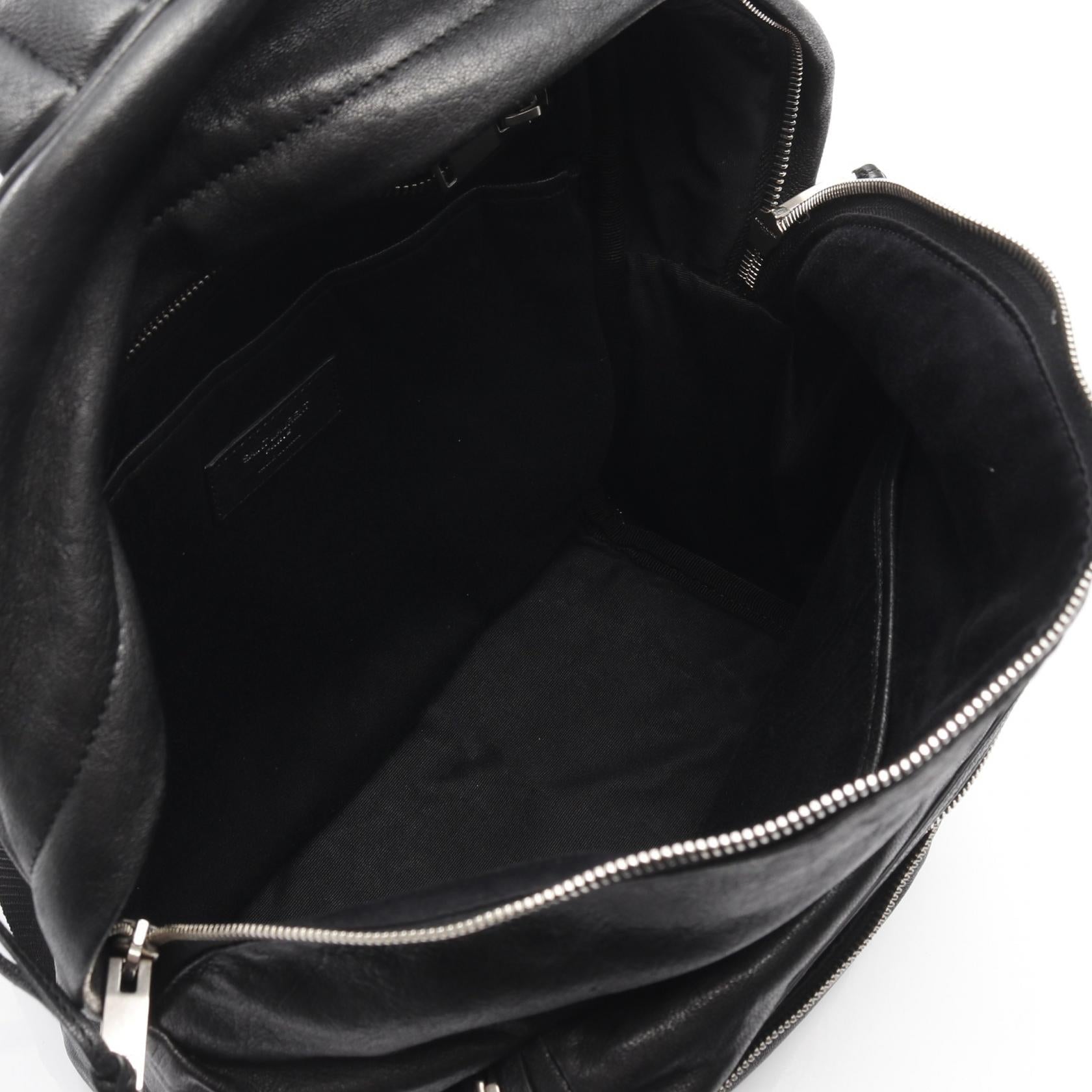 YSL Saint Laurent Paris City Backpack Leather Canvas