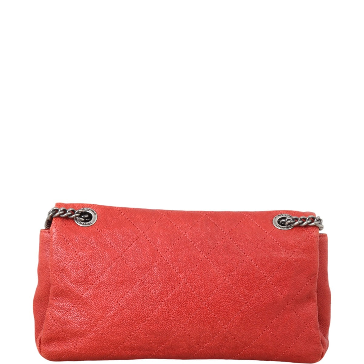 Chanel Simply CC Flap Bag Quilted Red Handbag