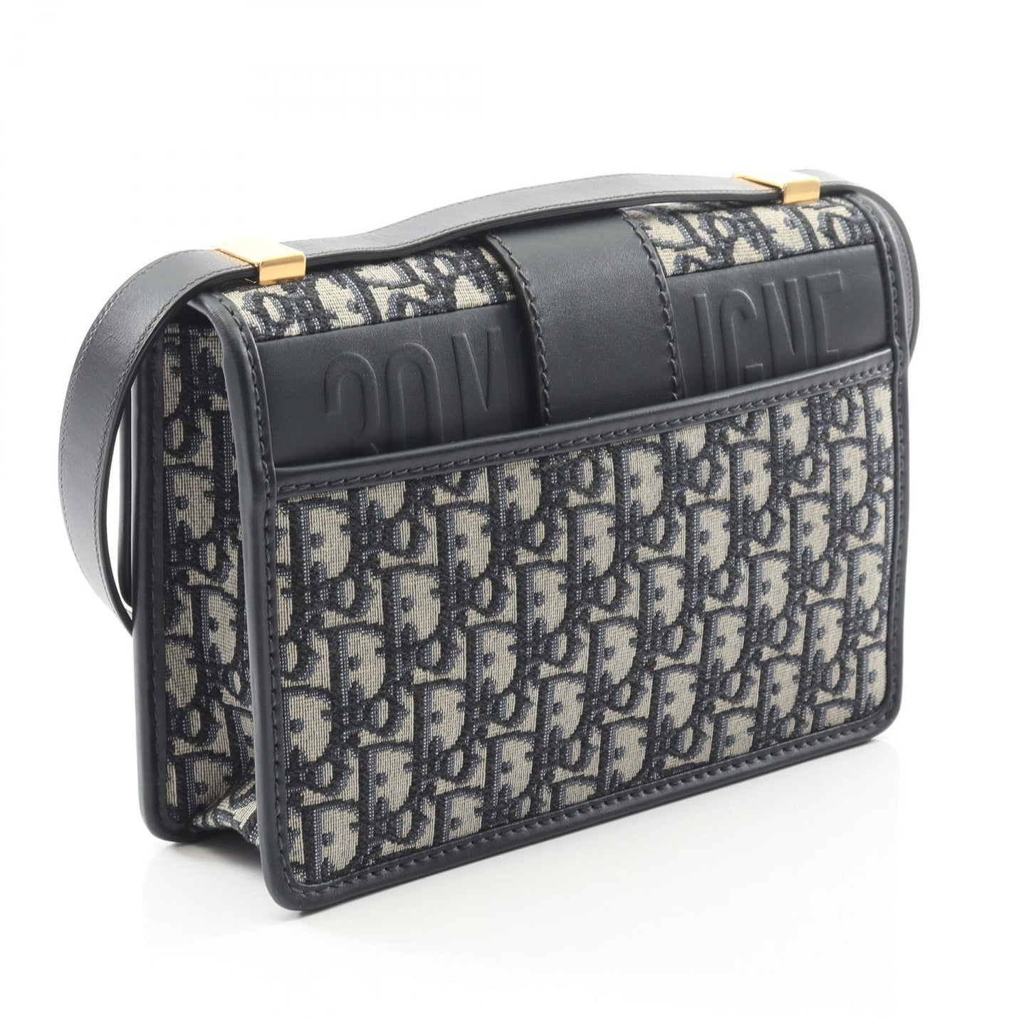 Dior Oblique Jacquard Shoulder Bag Leather Canvas