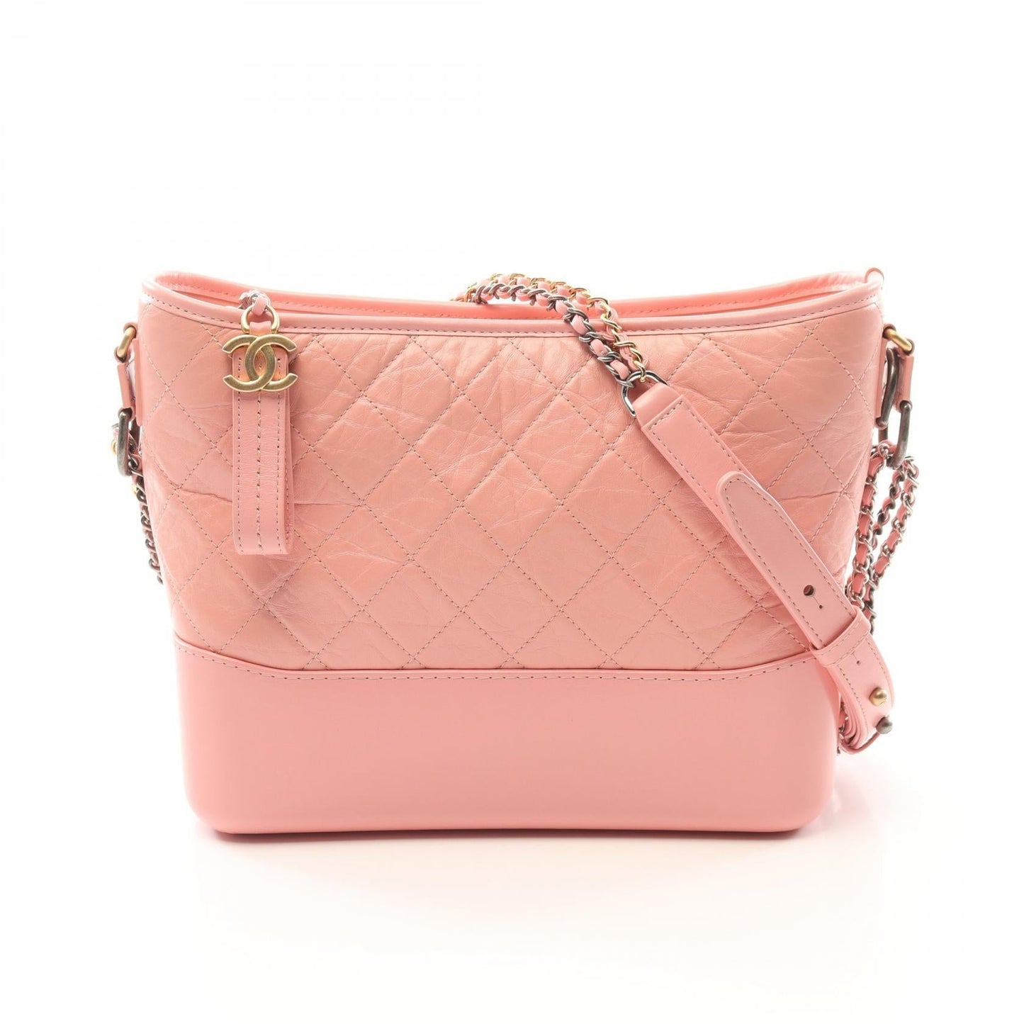 Gabrielle de Leather Shoulder Bag Polished