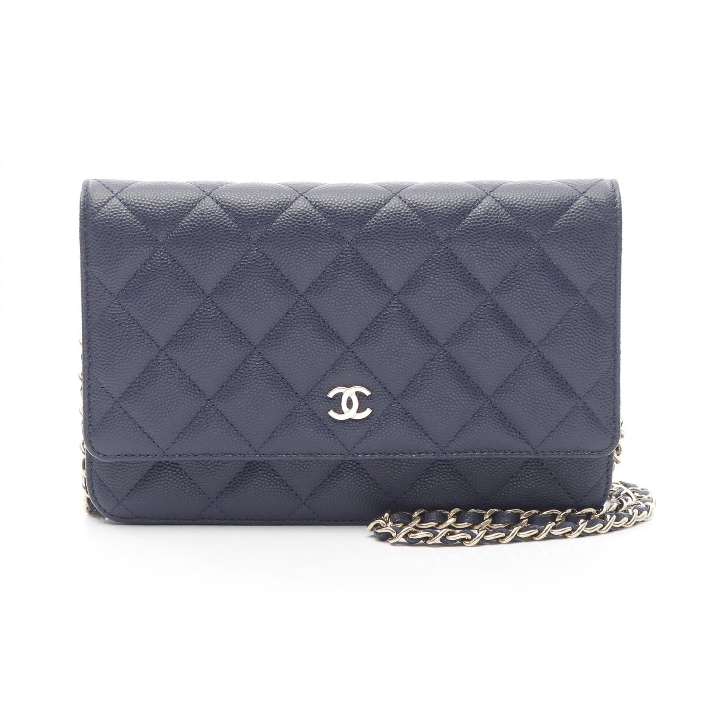 Matelasse Grained Calfskin Shoulder Bag Compact