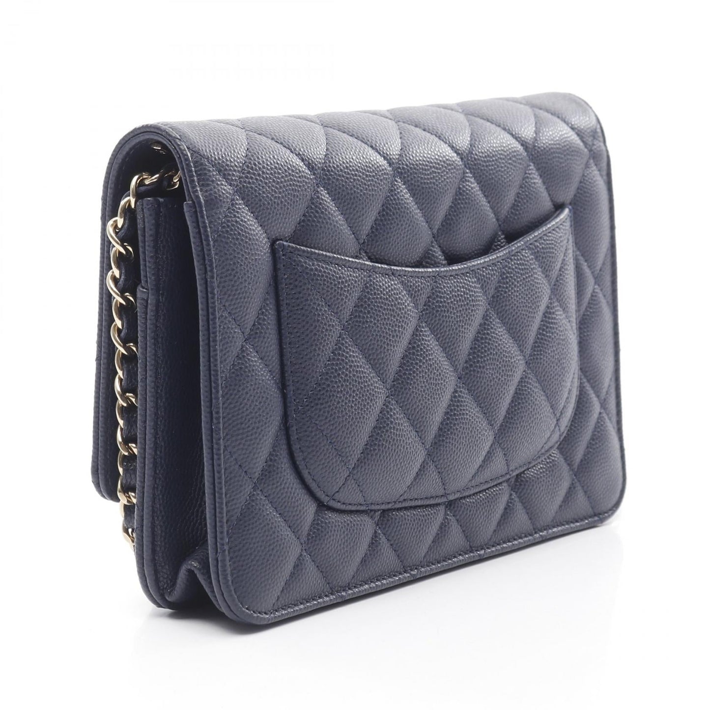 Matelasse Grained Calfskin Shoulder Bag Compact
