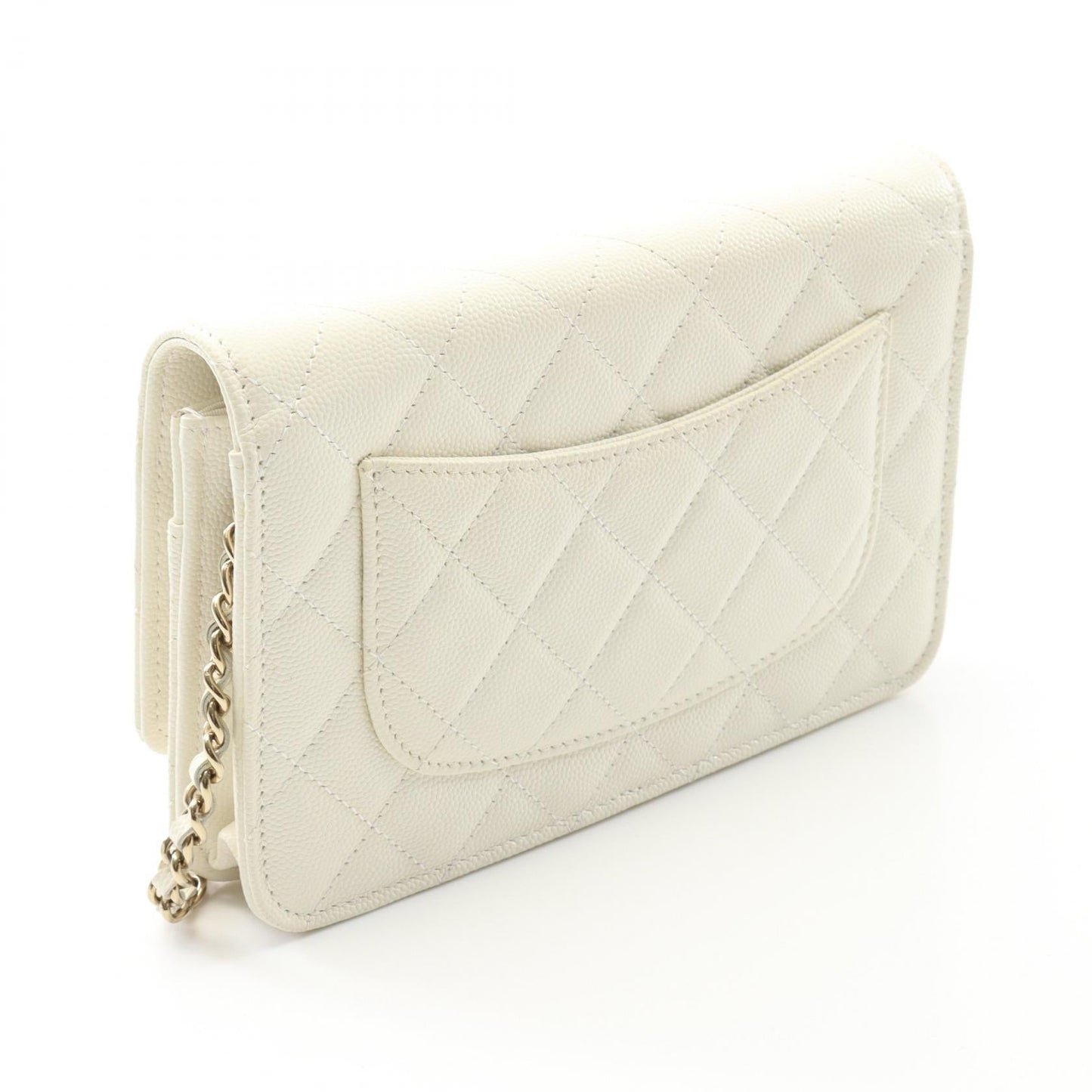 Matelasse Grained Calfskin Shoulder Bag Structured