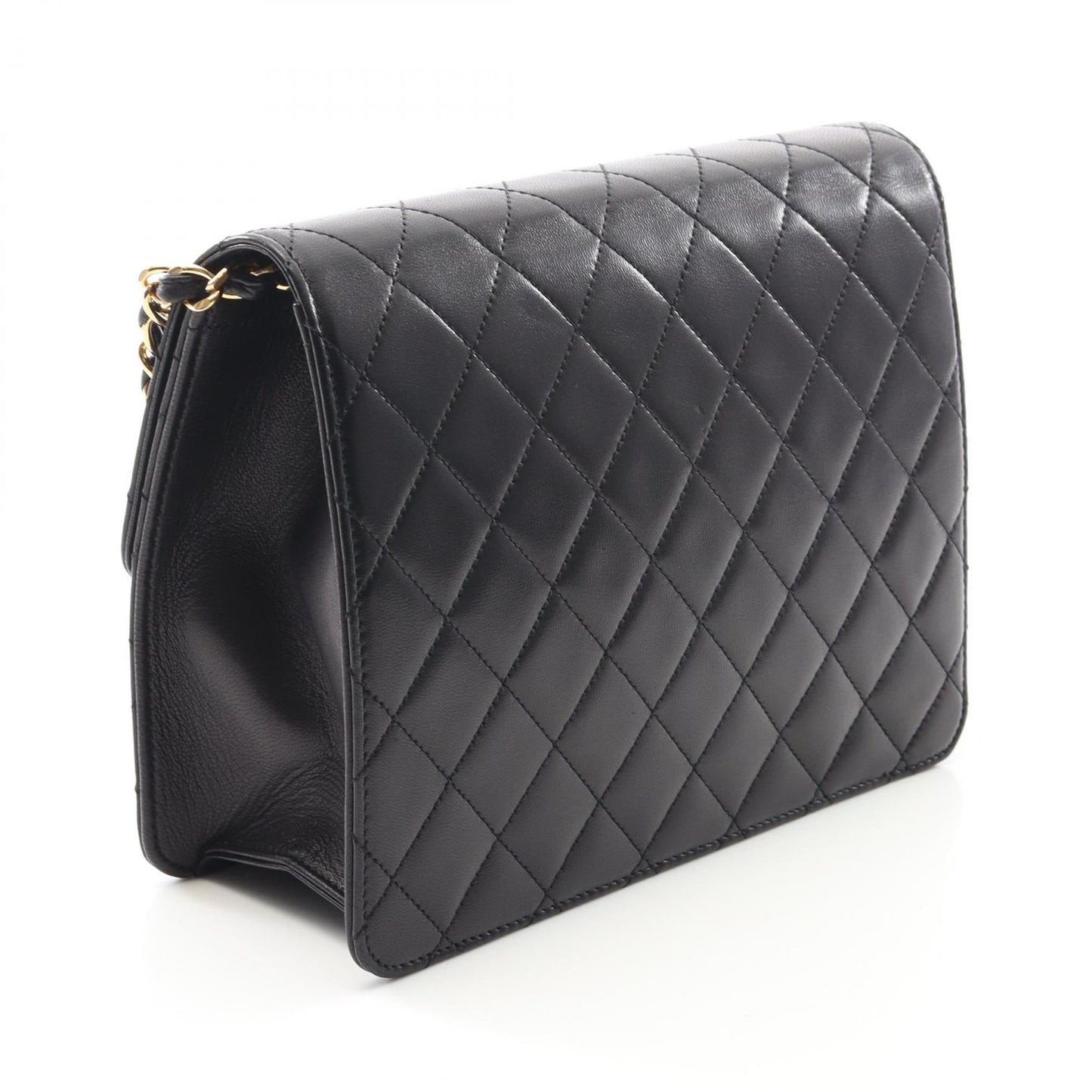 Matelasse Lambskin Shoulder Bag Signature Soft