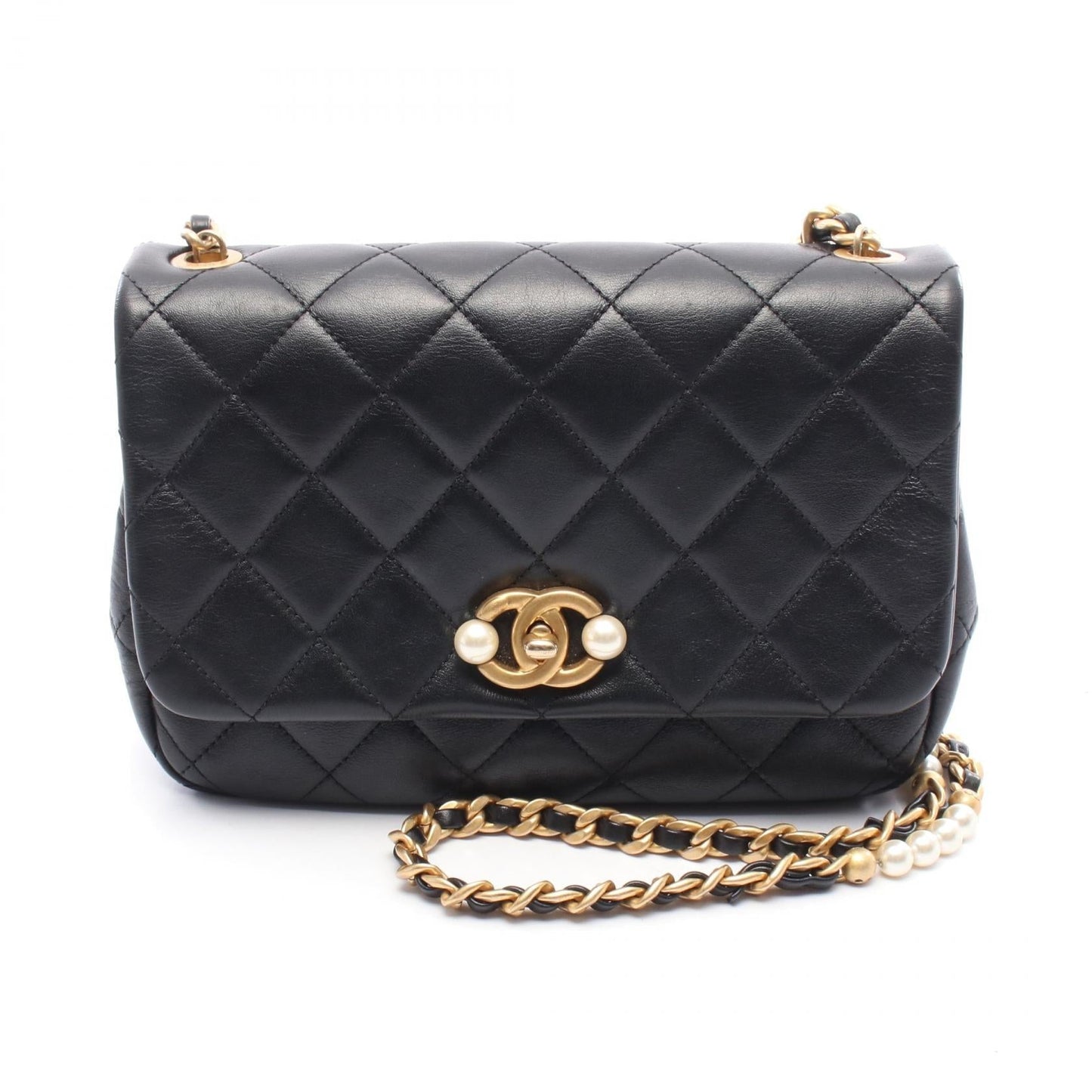Matelasse Leather Shoulder Bag Luxe
