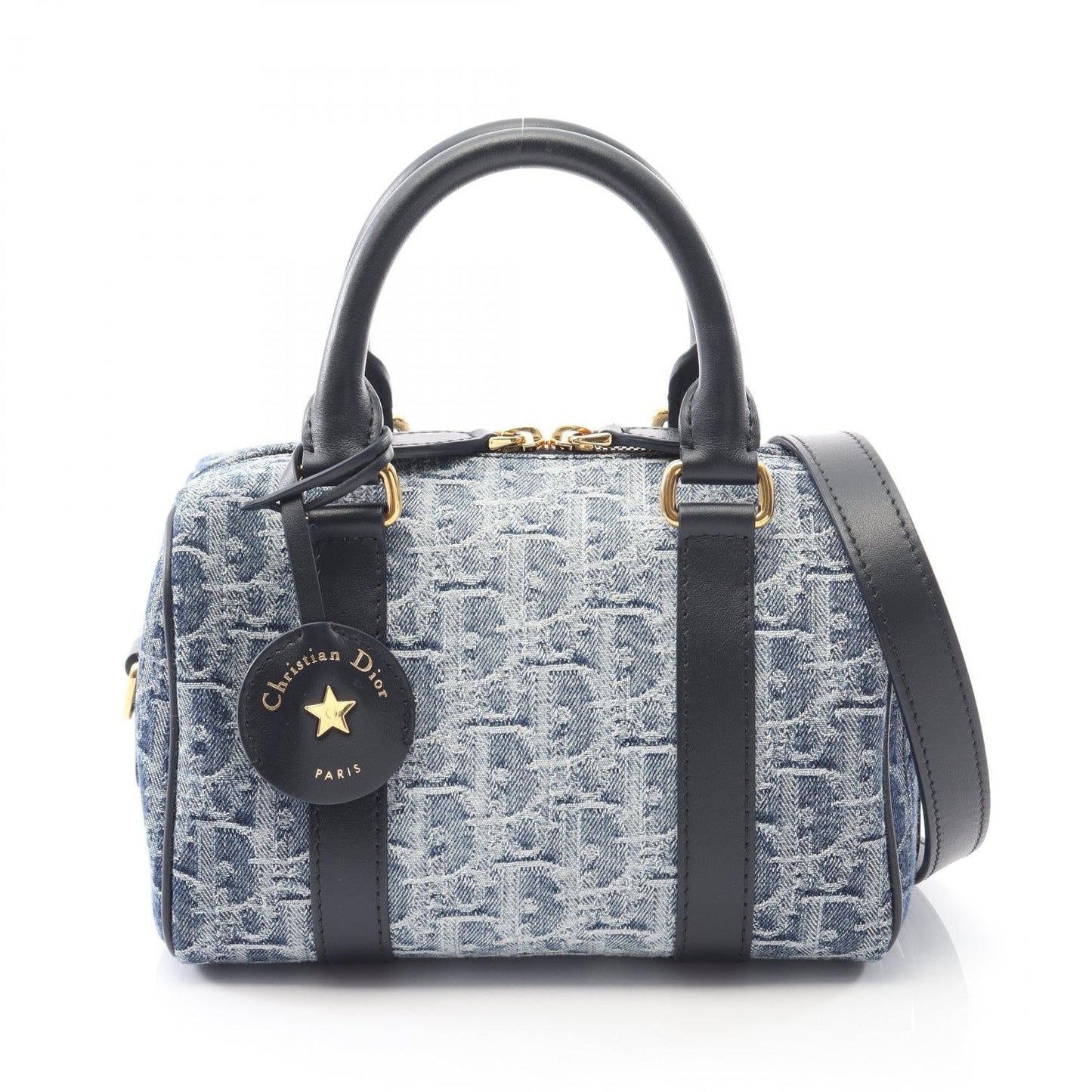 Dior Groove Oblique Jacquard Handbag Leather Denim Travel Bag