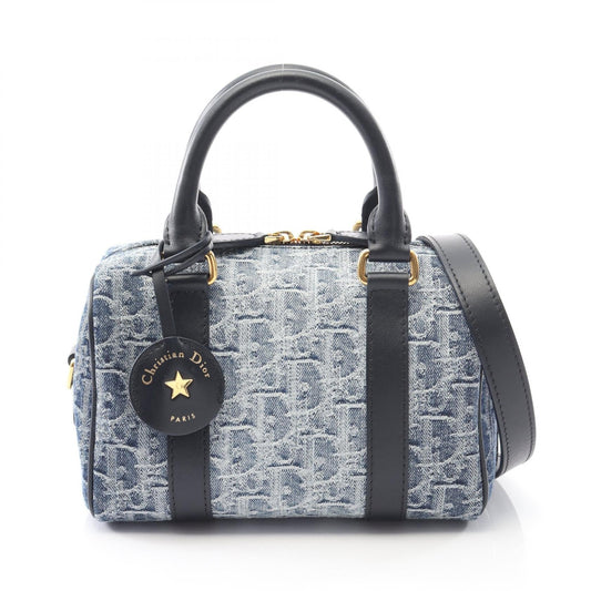 Dior Groove Oblique Jacquard Handbag Leather Denim Travel Bag