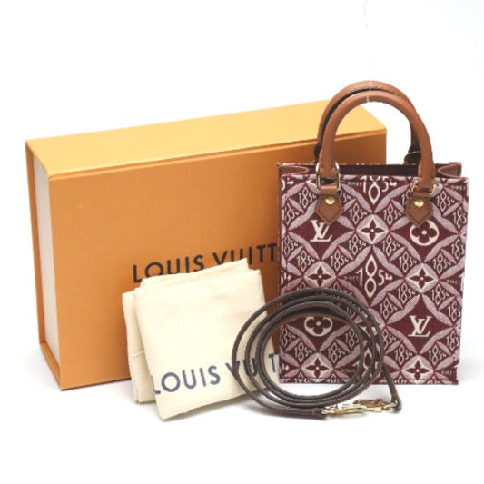 Louis Vuitton M69846 Petit Sac Plat Jacquard Monogram Leather Red Shoulder Bag