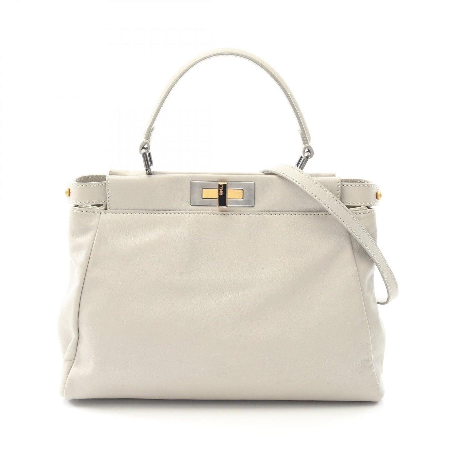 Fendi Peekaboo Handbag Leather Travel Bag