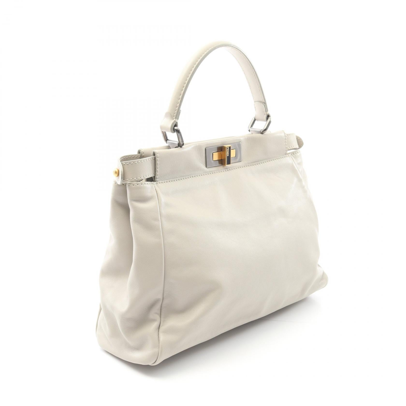 Fendi Peekaboo Handbag Leather Travel Bag