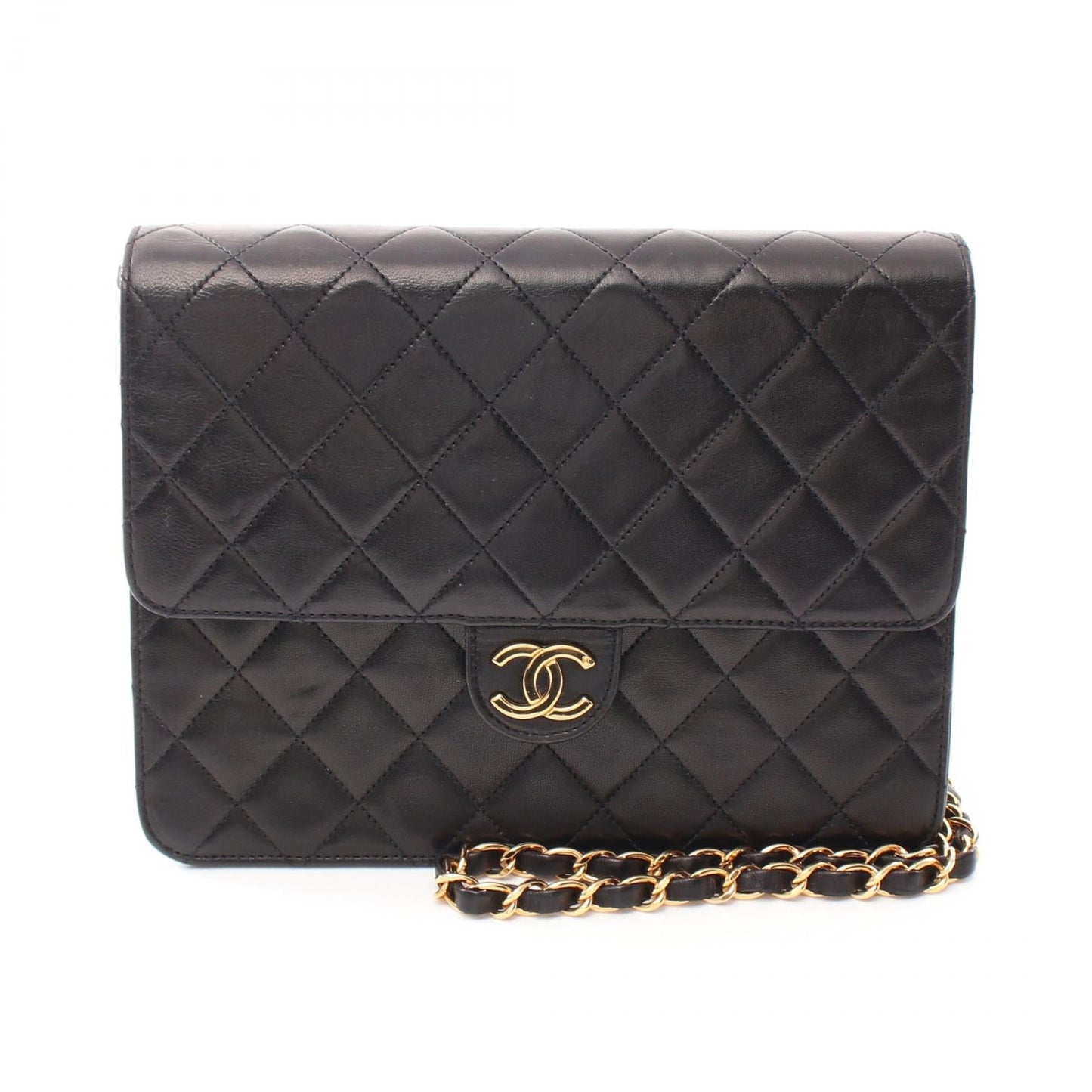 Matelasse Lambskin Shoulder Bag Signature Modern