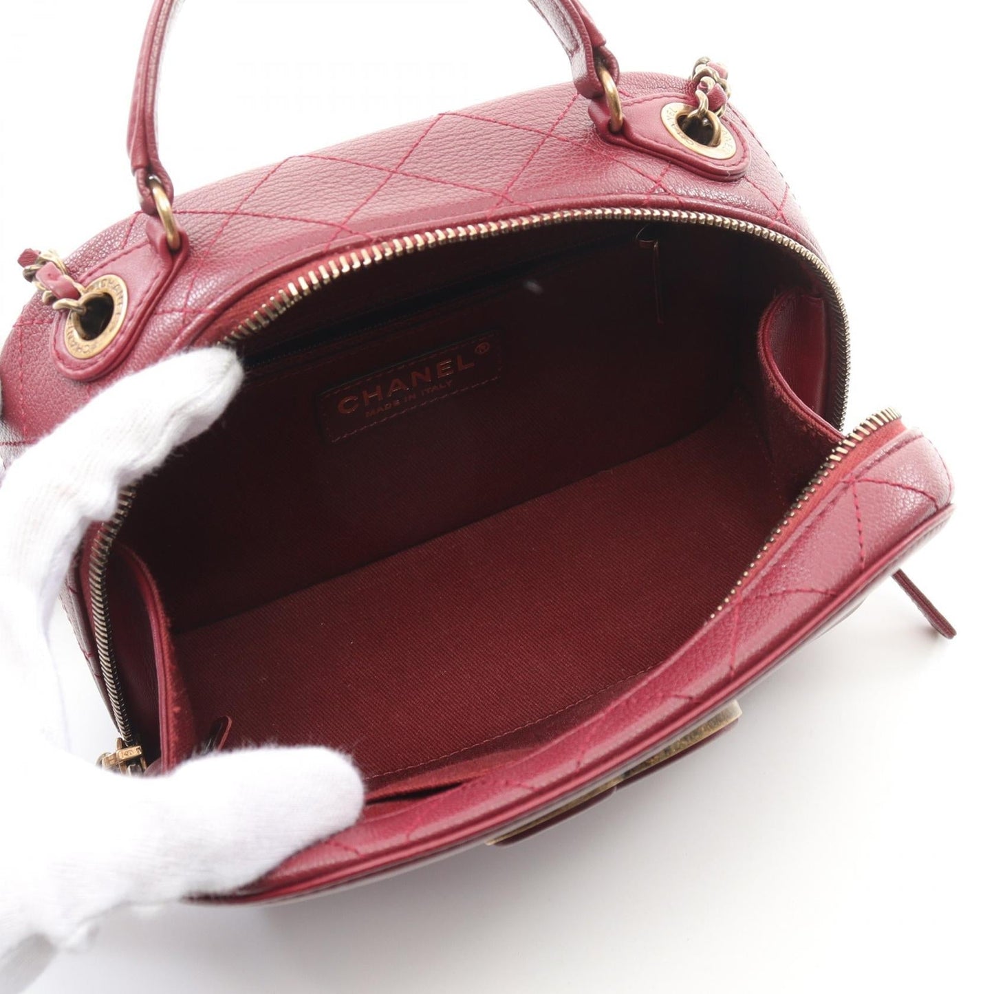 Matelasse Leather Shoulder Bag City