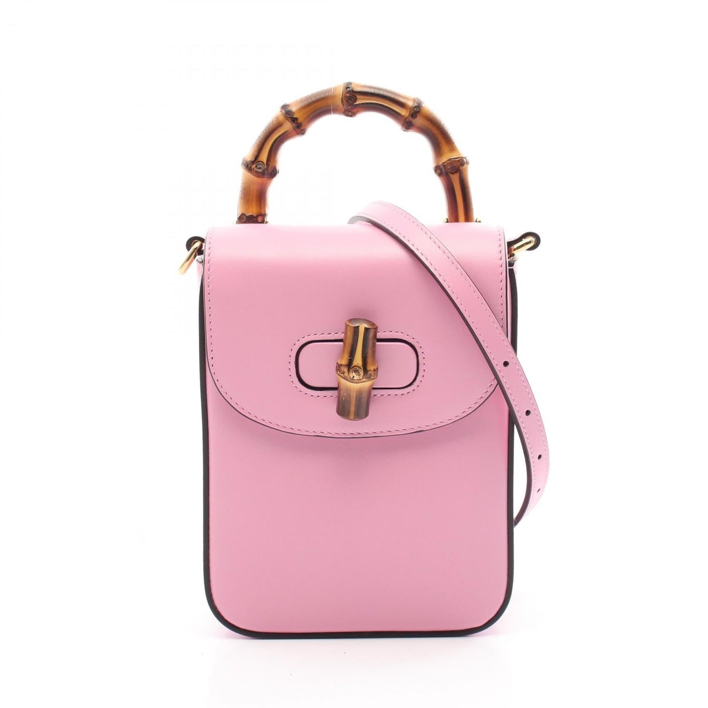 Gucci Bamboo Handbag Leather Travel Bag