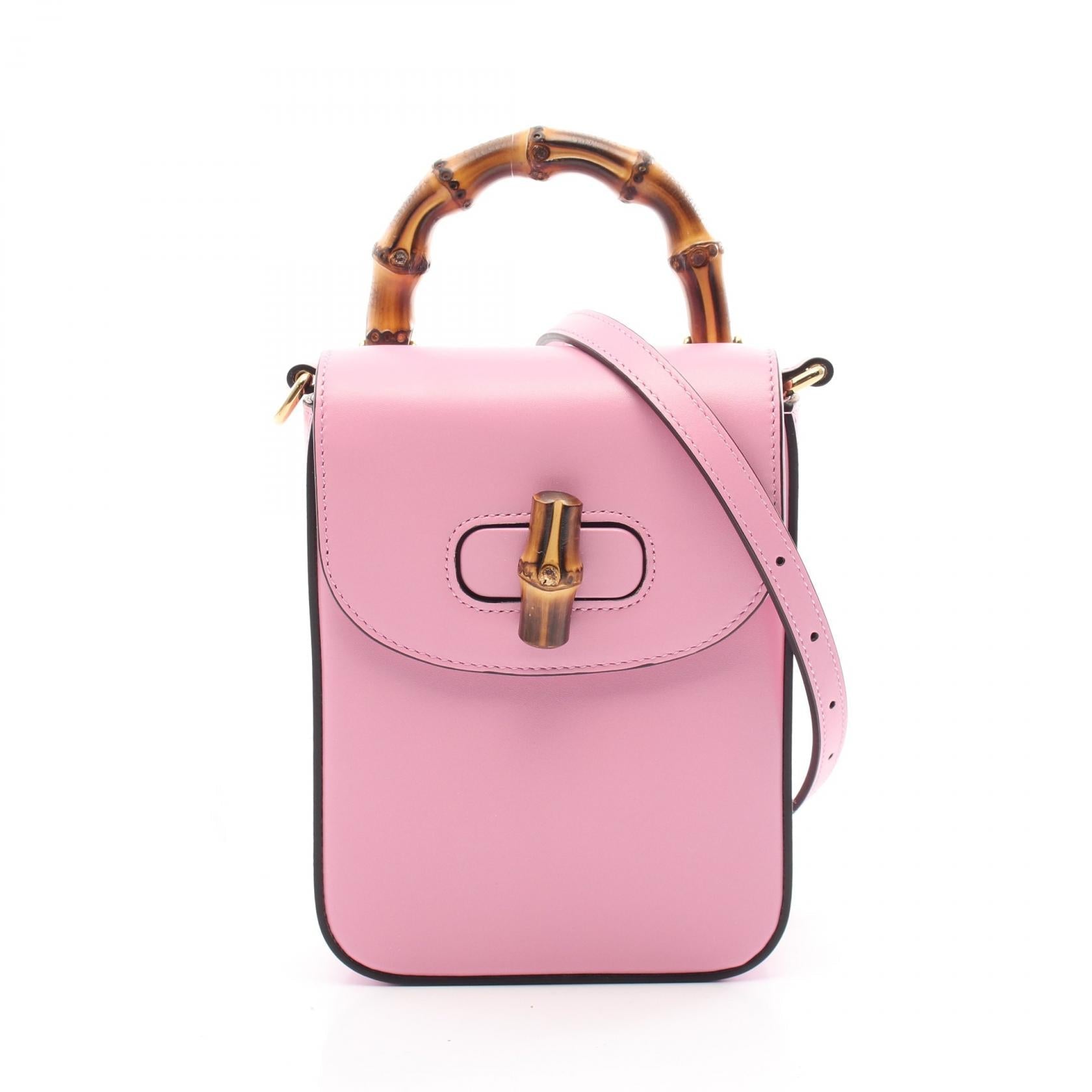 Gucci Bamboo Handbag Leather Travel Bag