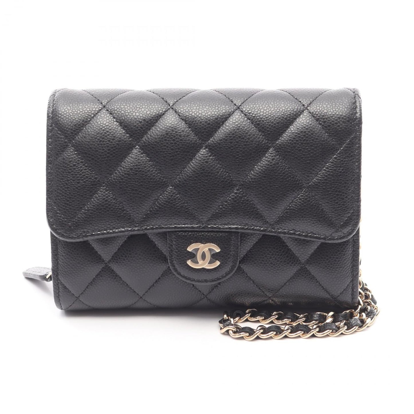 Matelasse Caviar Skin Shoulder Bag Modern