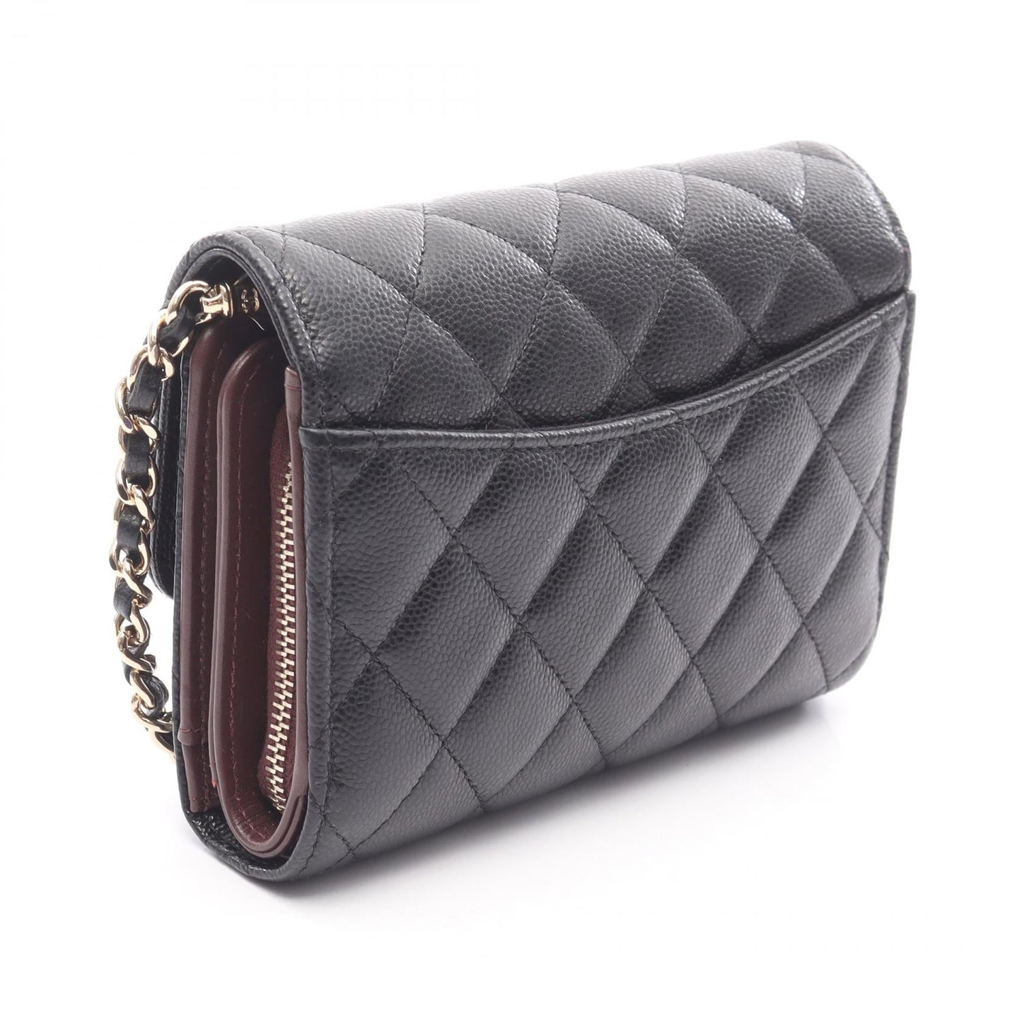 Matelasse Caviar Skin Shoulder Bag Modern