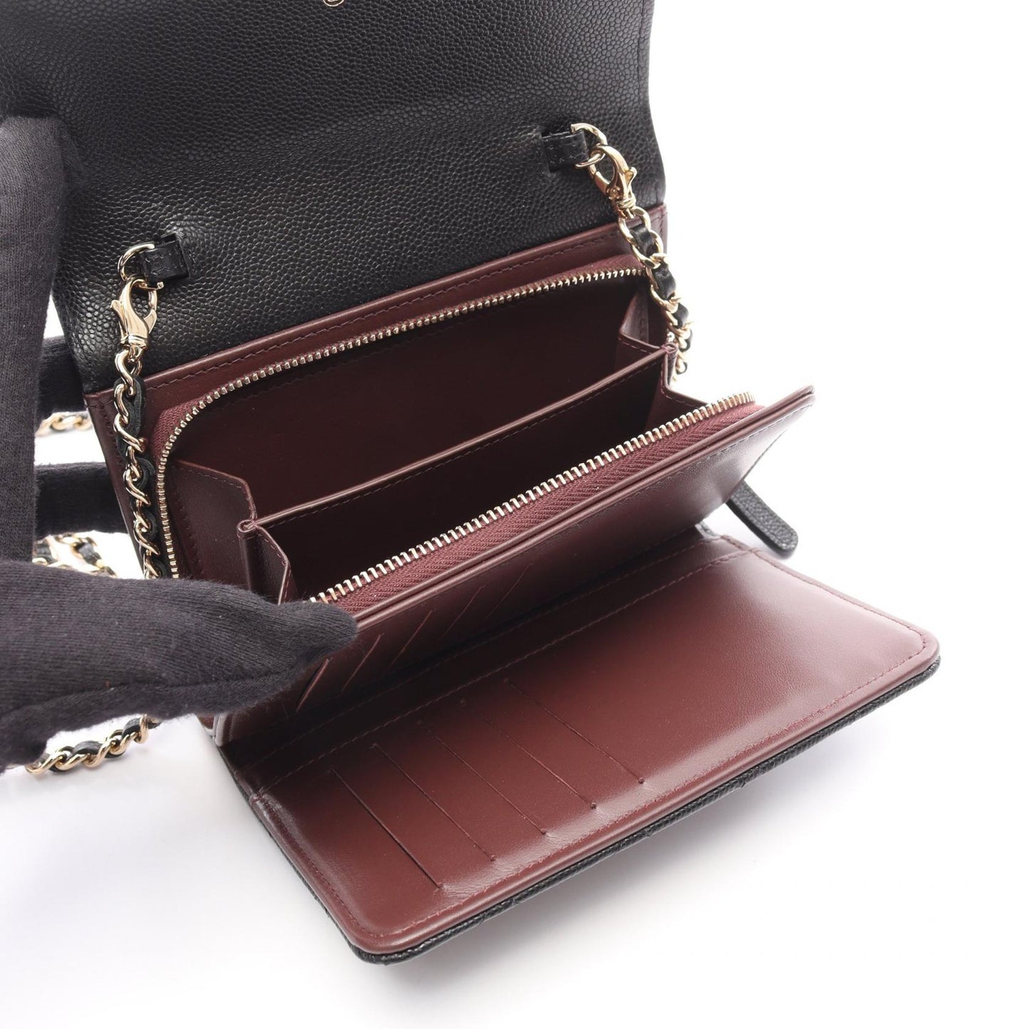 Matelasse Caviar Skin Shoulder Bag Modern