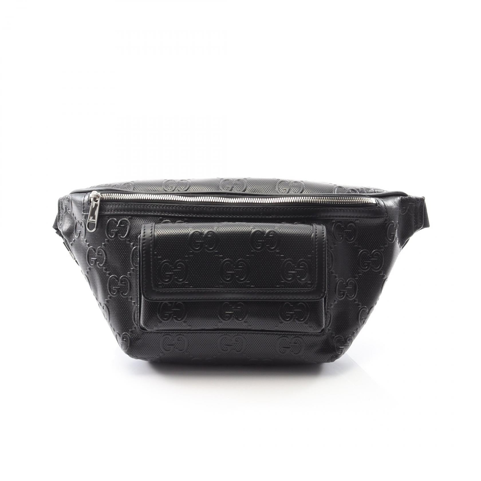 Gucci Embossed Waist Bag Leather Travel Bag Bag 1