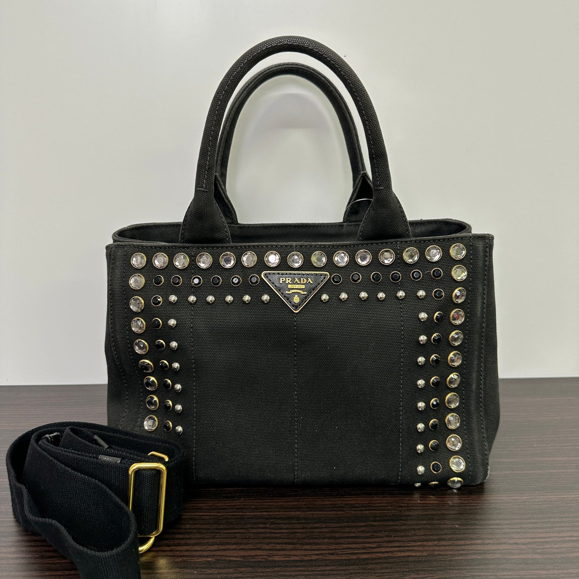 Bag Canapa Bijou Studs 2Way Bag Canvas Mini Mini Bag