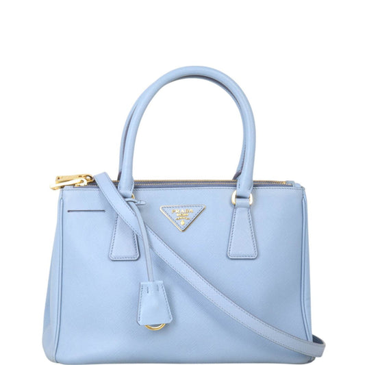 Prada Tote Bag Lux Galleria Double Tote 6 Saffiano Blue Small Crossbody Bag