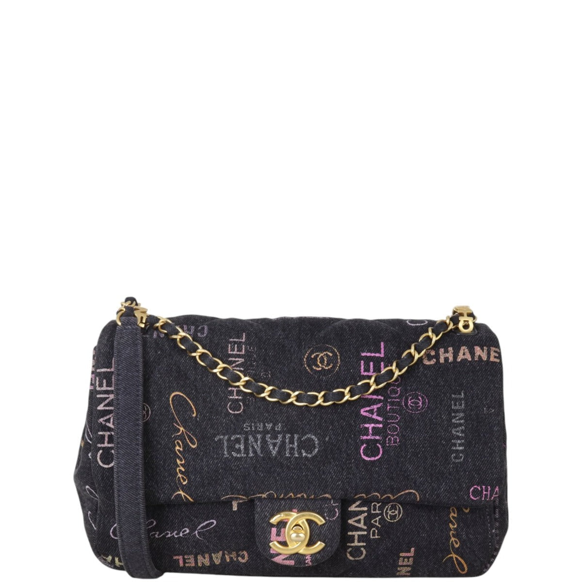 Chanel Mood Flap Bag Denim Quilted Crossbody Bag