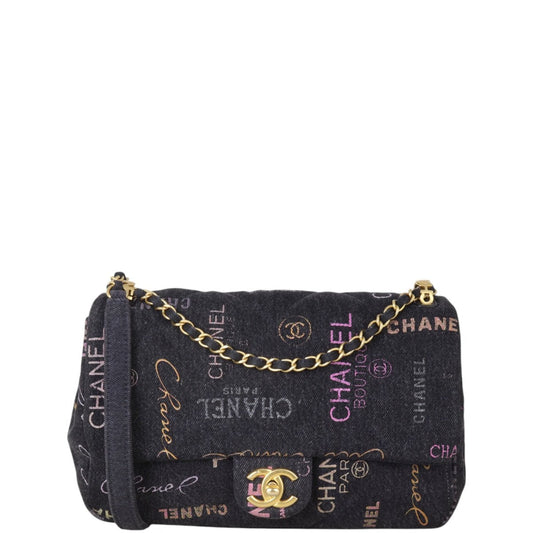 Chanel Mood Flap Bag Denim Quilted Crossbody Bag