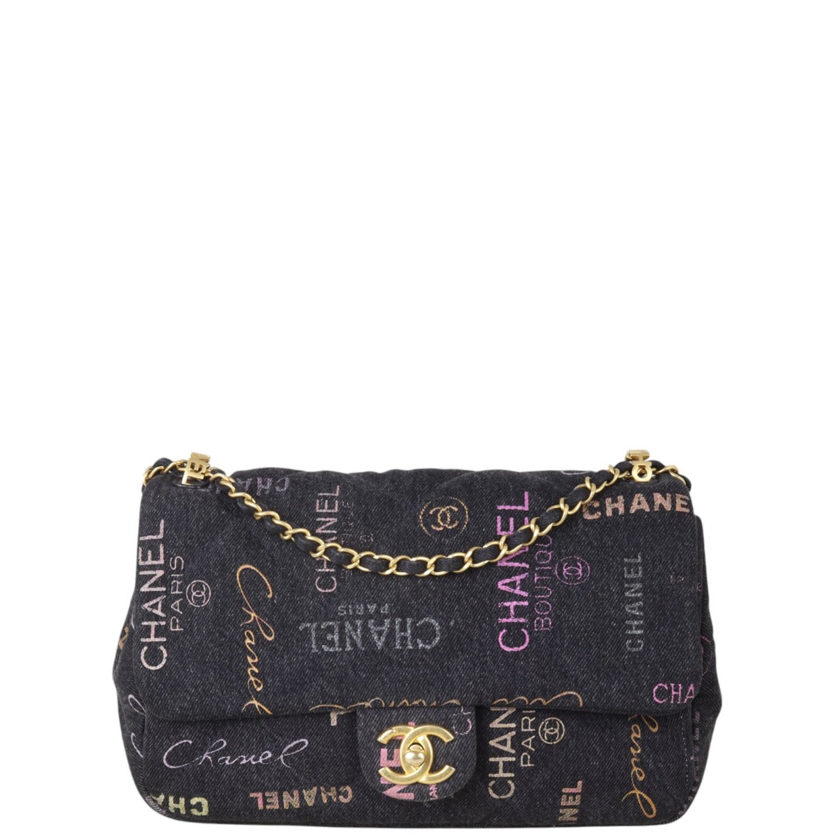 Chanel Mood Flap Bag Denim Quilted Crossbody Bag