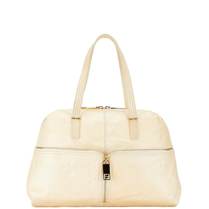 Fendi Unzipped Zucca 2Way Bag Leather Travel Bag
