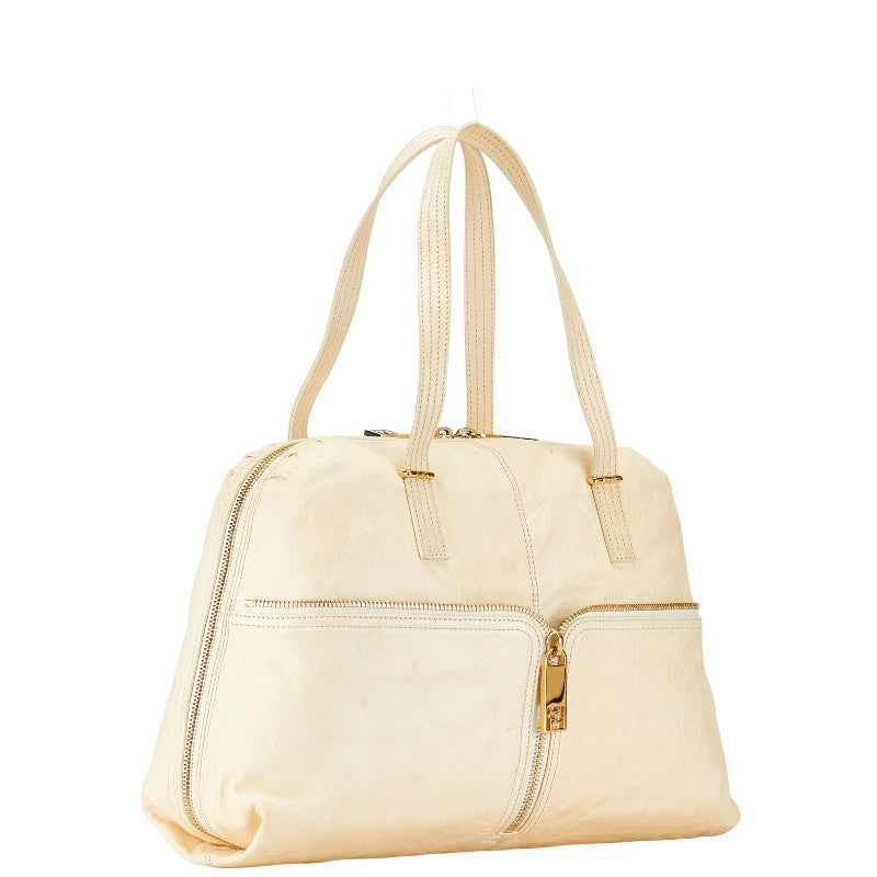 Fendi Unzipped Zucca 2Way Bag Leather Travel Bag