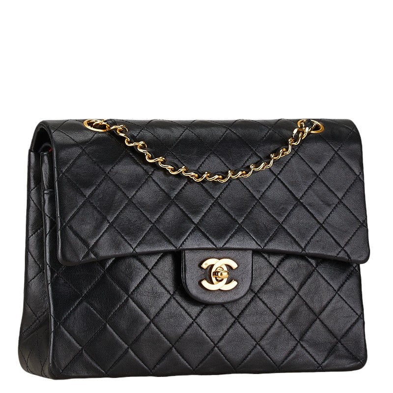 Chanel Lambskin Double Flap Chain Bag