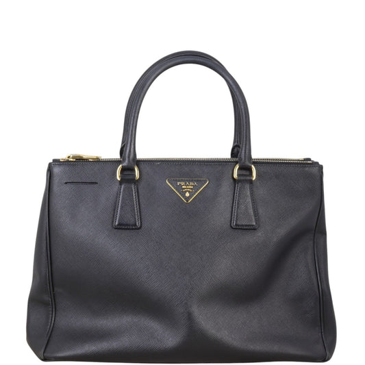 Prada Tote Bag Lux Galleria Double Tote 3 Saffiano Black Large