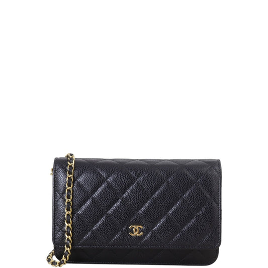 Chanel Classic Wallet on Handbag Quilted Black Crossbody Bag Chain 13012025