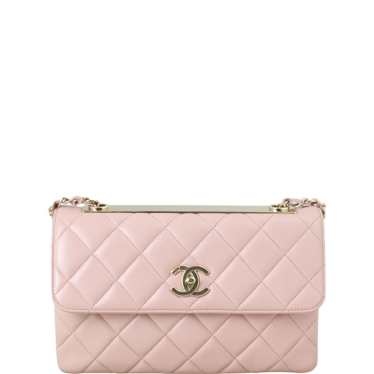 Chanel CC Trendy Pouch Crossbody Quilted Pink Crossbody Bag